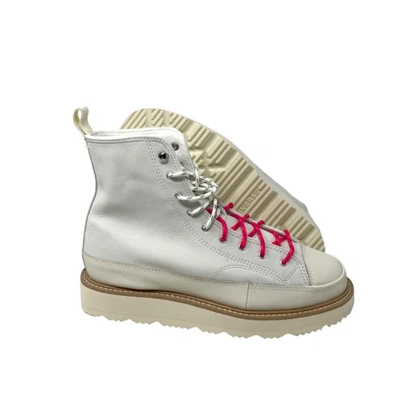 Converse Chuck Taylor Crafted Boot High Top Leather Ivory Women Sneakers 173212C - Picture 4 of 10